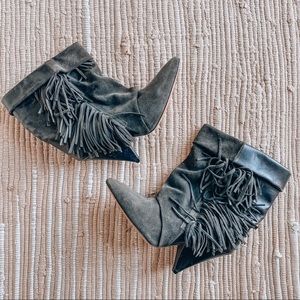 ISABEL MARANT FOR H&M FRINGE ANKLE BOOTS